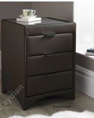 Brown Leather Bedside