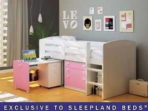 Chester Pink Midsleeper Cabin Bed