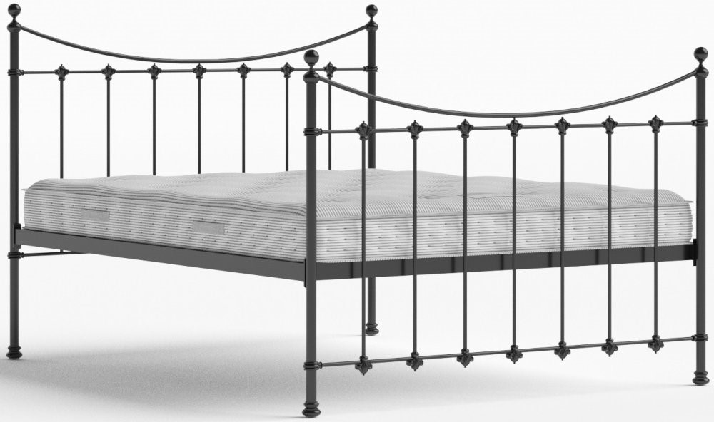 Black cast iron bed frame