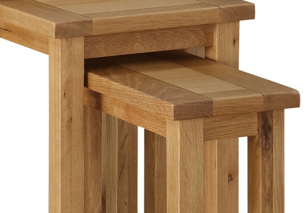 Nests of table in oak wood