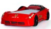 Red Ferrari Car Bed With Lights On