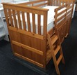 Solid Pine Mid Sleeper Bed With Desk In