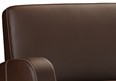 2 Seater Luxury Brown Leather Sofabed