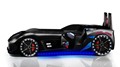 Black Racing Car Bed With Seats