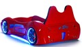 Childrens Red Car Bed With Leather Seats