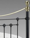 Black and Brass Metal Bed Frame