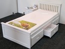 Single White Storage Bed Frame