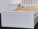 Single White Solid Wood Storage Bed Frame