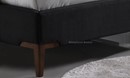 King Size Durban Black Fabric Bed Frame
