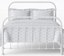 White cast iron king size bed frame