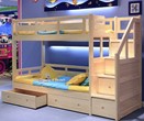 Luxury Solid Wood Pine Staircase Bunk Beds