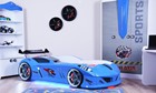 Blue Racing Car Bed With Lights
