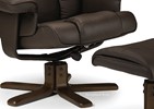 Brown massage chairs with footstools