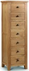 Oak 7 drawer chest