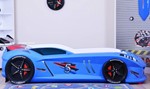 Blue Sports Car Bed With Wheels