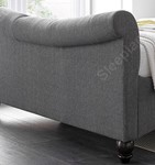 Kaydian Tyne Bed Upholstered In Elephant Grey Fabric