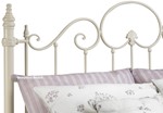 Creamy White Metal Bed Frame