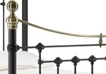 Black And Brass Metal Bed Frame