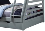Double Grey Bunk Bed With Drawers