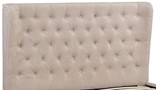 Chenille Fabric King Size Winged Headboard