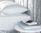 Kaydian Crushed Velvet Silver Clarice Bed Frane With USB Ports