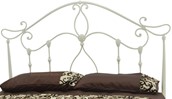 Ivory White King Size Metal Bed Frame
