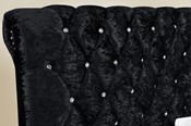 Crushed black velvet