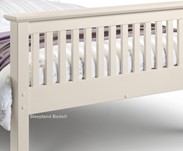 White Wooden High Footend Bed Frame