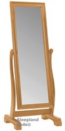 Oak floor standing mirror