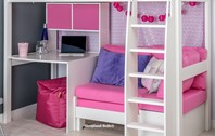 Stompa Pink Corner Sofa Futon Beds