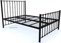 Black contract iron metal super king size bedstead