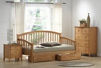 Maple Wooden Day Bed With Drawers