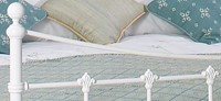 Ivory iron double bed frame