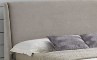 Edburgh sand fabric kingsize bed frame