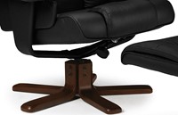 Black leather swivel chairs