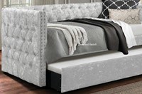Silver fabric daybeds with trundle