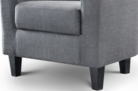 Grey linen fabric armchairs