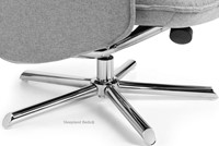 Grey and chrome swivel chairs