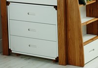 stompa radius two white curved chest of drawers