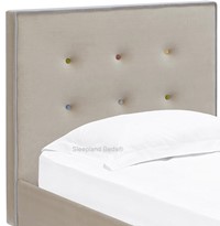 Camden Beige Fabric Single Bed Frame