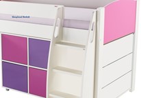 Stompa pink mid sleeper beds