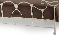Ivory White Metal Bed Frame