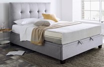 King Size Kaydian Walkworth Bed In Dark Grey Fabric