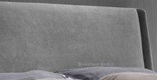 Edburgh grey fabric double bed frame