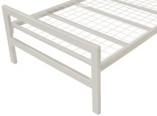 Ivory Single Metal Bed Frame
