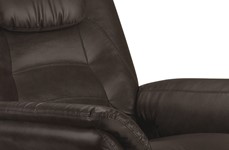 Soft brown faux leather recliners