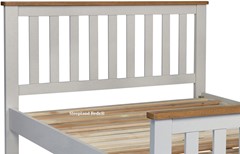 Grey And Oak Wood King Size Bed Frames