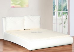 White Merida Leather Beds