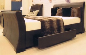 Sleigh Bed with Drawers