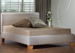 Signature Brooklyn White Faux Leather Bed Frame